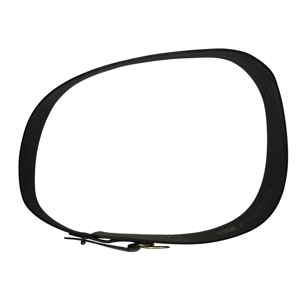 Gap Leather Waist Belt Women Medium Black Wide Made in England Gold Hook Good